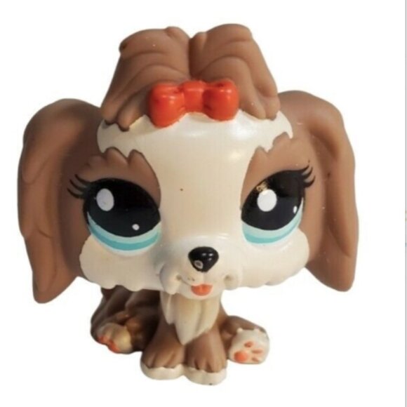 Littlest Pet Shop LPS # 2130 Llasa Apso Maltese Puppy Dog Green eyes - Picture 3 of 3